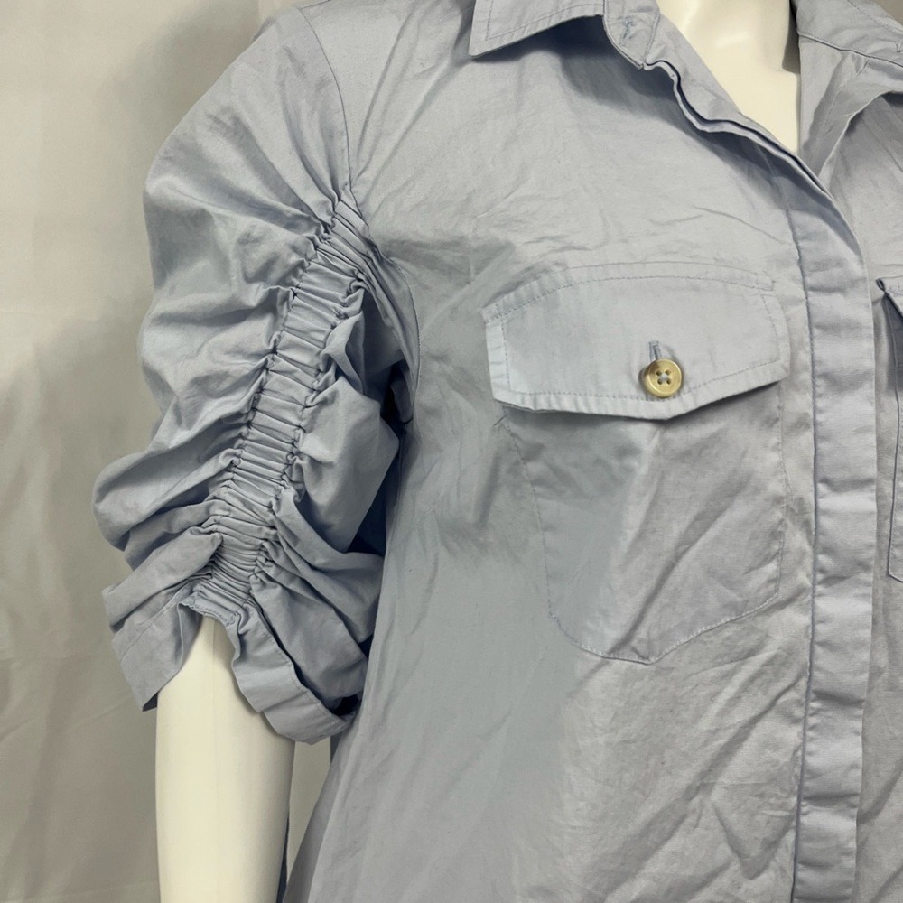 Maeve x Anthropologie Light Blue Button Down Shirt - Picture 3 of 7
